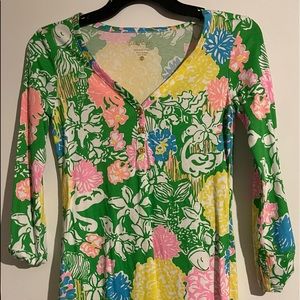 Lilly Pulitzer long sleeve tshirt dress. Never worn. Excellent condition